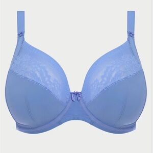 Elegant Blue Lace Women's Bra Elomi  US 40N Nerina stretch plunge Bra